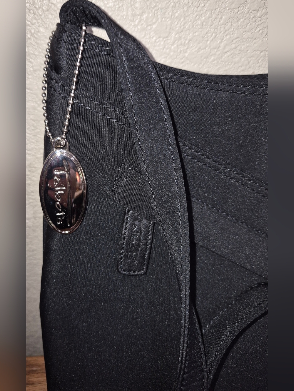 Vintage Talbots Black Polyester Shoulder Bag, Never Used - Picture 3 of 6